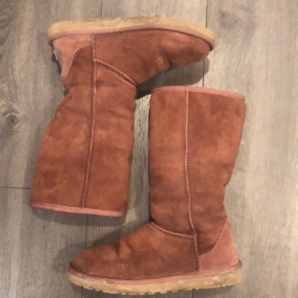 Ugg Plum Wine Tall Classic Boots, size 8